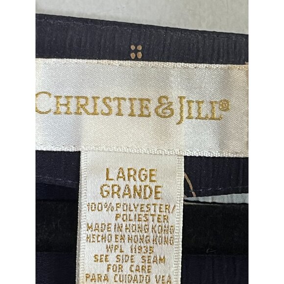 Christie Jill Top L Black Floral Medallion Witchy Goth Retro Boho Western Hippie - Picture 2 of 14
